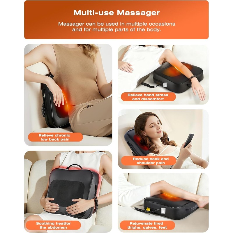 Back Massager for Pain Relief Deep Tissue with Heat -