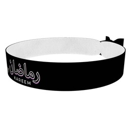 Ramadan Kareem auf Arabisch Stoffarmband - Wasserfestes Satinarmband für Muslime - Religiöses Armband zur Fastenzeit - Geschenk für Ramadan - Modisches Armband für Frauen und Männer