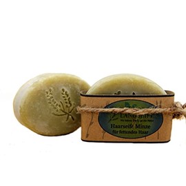 Landseife Organic Hair Soap Mint - For Greasy Hair - Handmade Organic Natural Soap