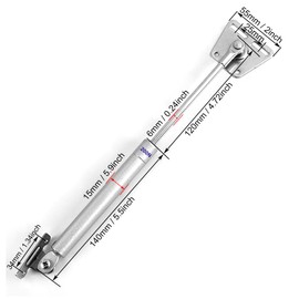 JinBoCheng 2PCS 100n/22.5lb Gas Struts, 10 Inch Gas Spring Hinge, Gas Strut Lift Support Safety Slow Down Drop Leaf of Cabinets Desks (Silver)