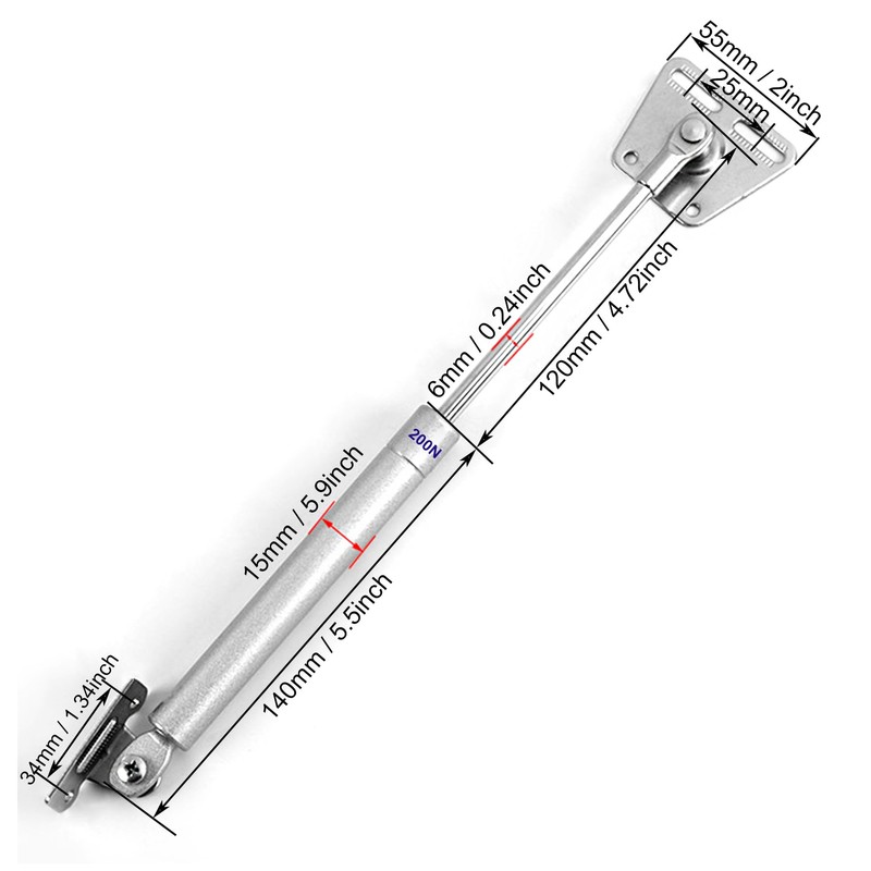 JinBoCheng 2PCS 100n/22.5lb Gas Struts, 10 Inch Gas Spring Hinge,