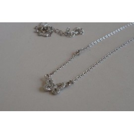 Unbranded 925 STERLING SILVER BUTTERFLY NECKLACE PENDANT W/ .35 CT LAB DIAMONDS/18''