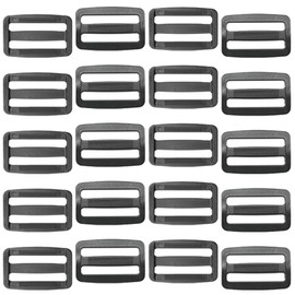 Ruidee 50 Pcs Plastic Tri-Glide Slide Adjustable Webbing Triglides Slider Buckle for Handbag Strap Adjustment Bags Making Camping Backpack (RK/38MM)