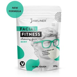 JAWLINER® Facial Fitness Chewing Gum – Tone Jaw, Sculpt Facial Muscles, Strengthen Chin & Neck, Enhance Jawline Definition, Daily Exercise Aid