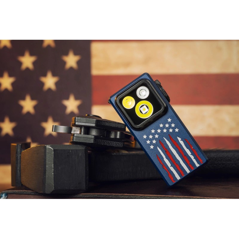 Olight Oclip Ultra Stars & Stripes Clip-On Light, Flood, Spot,