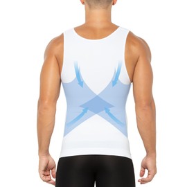 Casey Kevin Shapewear Men's Compression Shirts Athletic Sleeveless Base Layer Undershirt Functional Shirts Men's Tank Tops for Men Top, X1-white