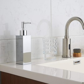 bgl Stainless Steel Soap Dispenser - Chrome Shower Gel Dispenser for Bathroom, Kitchen Decor