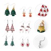 SHOWERORO 6pairs Christmas Earrings Random Styles Festive Ear Drops for