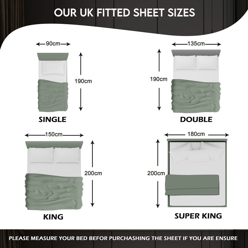 Volcano Infinity Super King Fitted sheet Extra Deep 183×200×40 CM