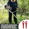 Ellxen 20pcs Strimmer Blades Plastic,Strimmer blades plastic,83 mm Lawn Mower