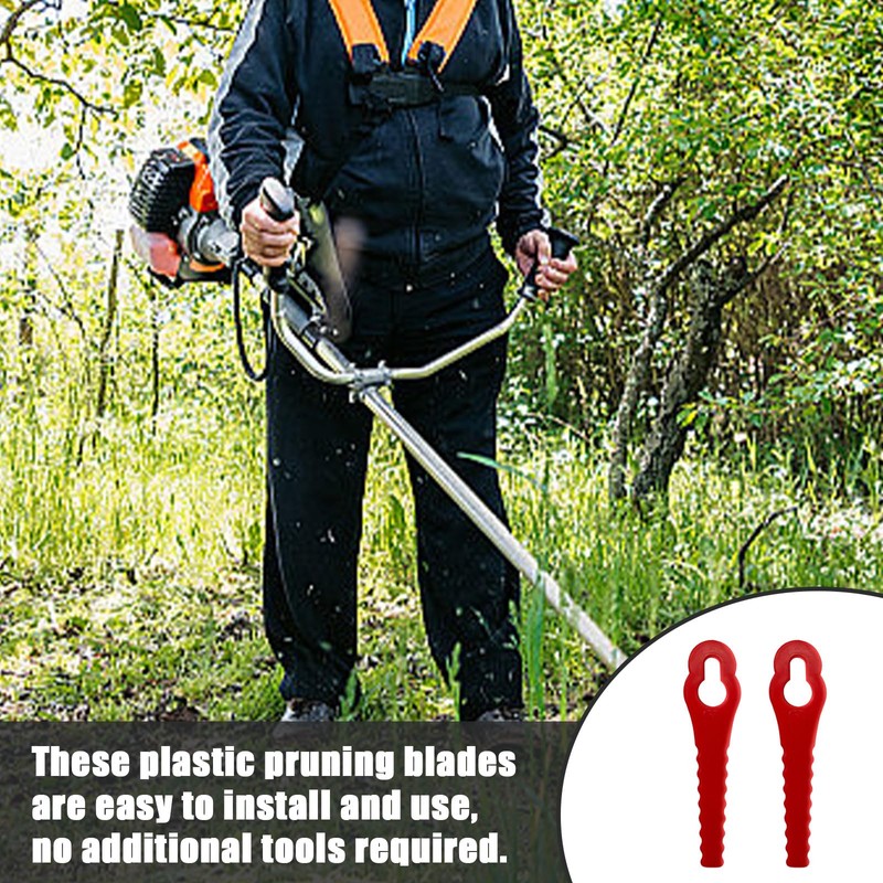 Ellxen 20pcs Strimmer Blades Plastic,Strimmer blades plastic,83 mm Lawn Mower