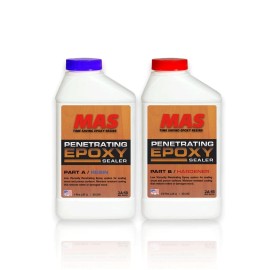 MAS Epoxies Penetrating Epoxy Resin Wood Sealer, 1.5 Pint, 2-Part (1-Pint Res...