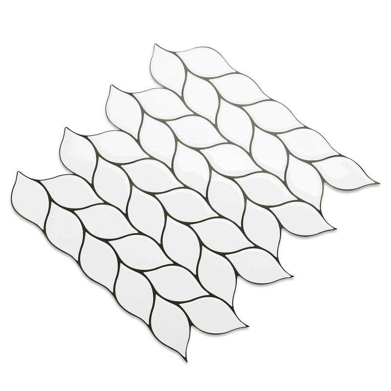 Tilingview 10 Pcs Vinyl Leaf Peel and Stick Tile for