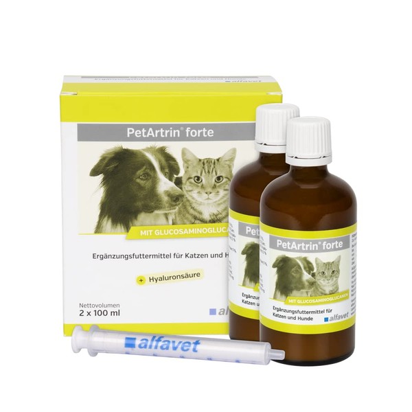 Alfavet PetArtrin forte, Supplementary Feed for Dogs and Cats to Support Joint Metabolism in Osteoarthritis with Omega-3 Fatty Acids 2 x 100 ml