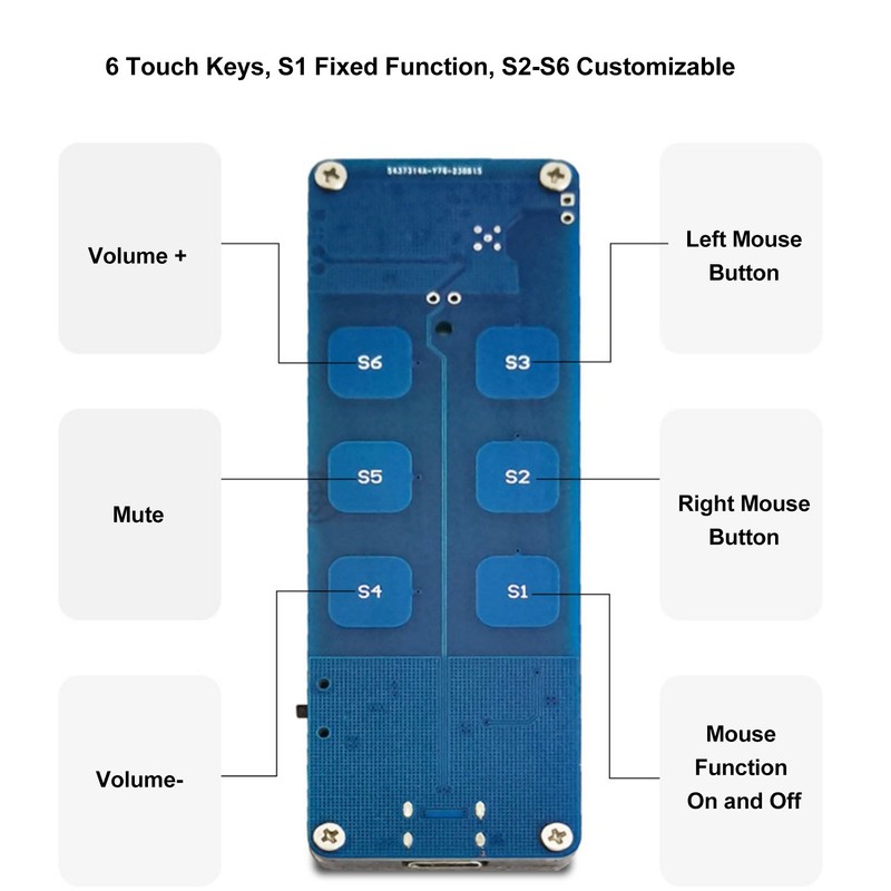 Air Fly Mouse Module 6 Keys PCB Accurate 2.4G Connection