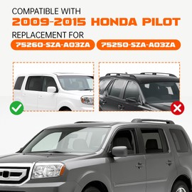 HECASA Roof Rack Side Rails Compatible with 2009-2015 Honda Pilot Replacement for 75260-SZA-A03ZA 75250-SZA-A03ZA Cargo Cross Bars Canoe Kayak Rooftop Luggage Carrier Rack