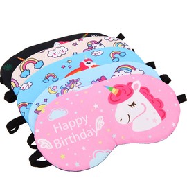 Set of 5 Cute Unicorn Sleep Masks Comfortable Lightweight Eye Protection for Party Travel Nap