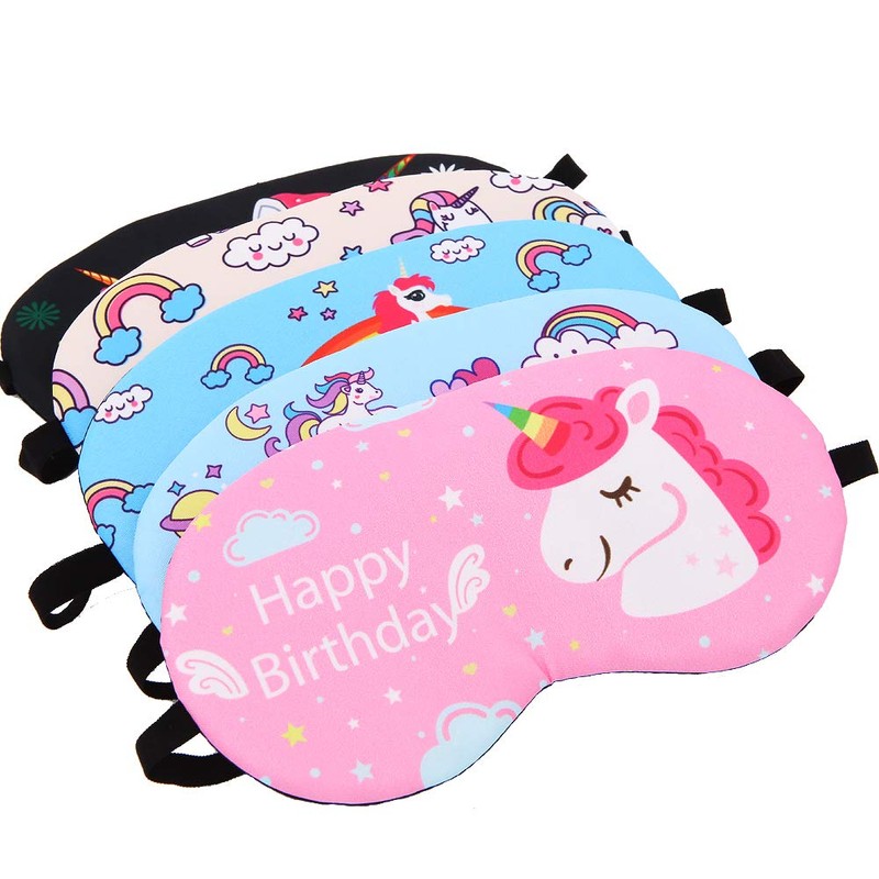Set of 5 Cute Unicorn Sleep Masks Comfortable Lightweight Eye