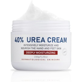 OUKEYA Crema de Urea 40% con Glicerina y Vitamina E 150g Urea 40%, Glicerina, Vitamina E, Hidratación Corporal, Cuidado de Pies, Talones y Manos, Uso Diario