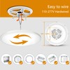 4Pack Flush Mount Ceiling Light with Nightlight 12in , 24W