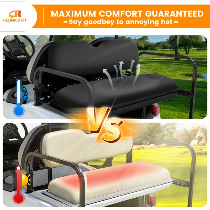RIZINKART Universal Golf Cart Rear Seat Covers Fit for Club