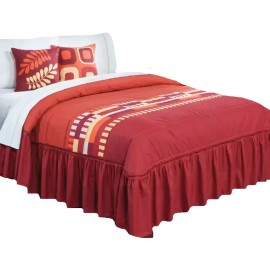 Colibri Colcha Individual Con Cojin Camila Terracota Ladrillo