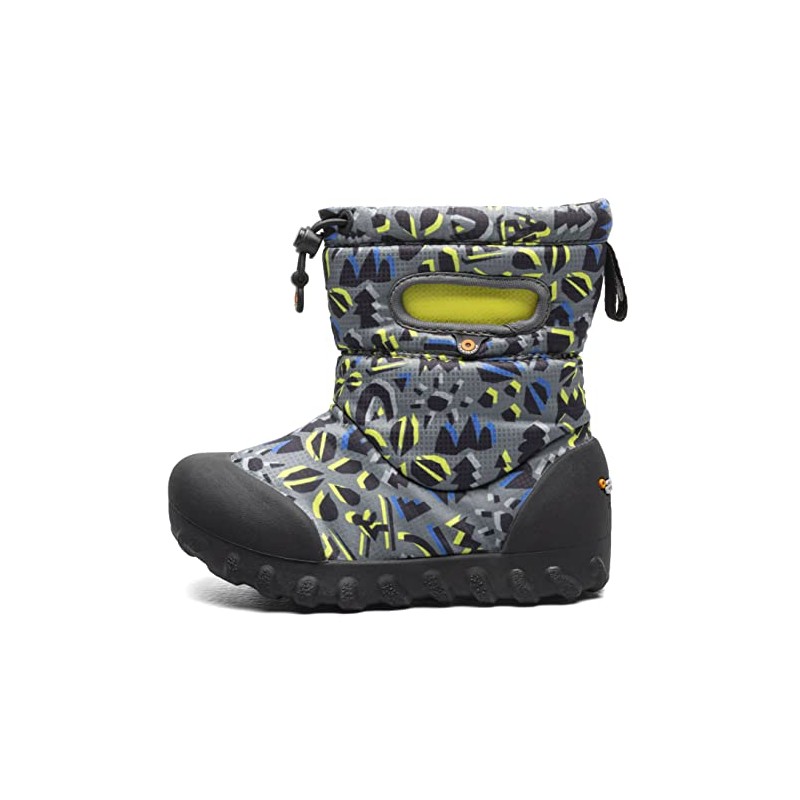 Bogs Kids B Moc Snow Boot, Adventure Print - Gray,