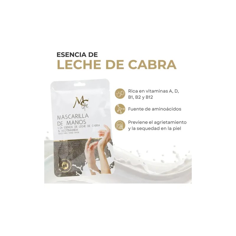 5pzs, Exfoliante Manos Esencia Leche, Hidratación. Mc Life Mascarilla