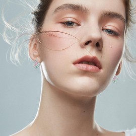 Tulip Earrings Sterling Silver Tulip Flower Leverback Earrings Pink Tulip Jewelry Gifts for Women