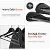 TOPIA HANGER Black Wooden Coat Hanger 6 Pack, Wide Shoulder