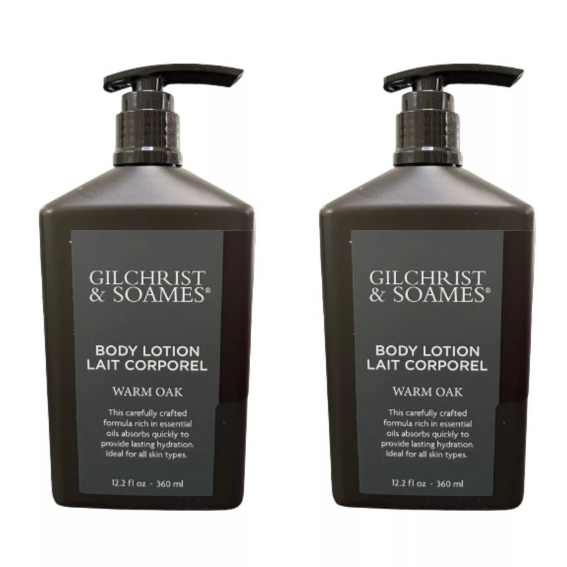 Gilchrist & Soames Warm Oak Body Lotion 12oz Set of