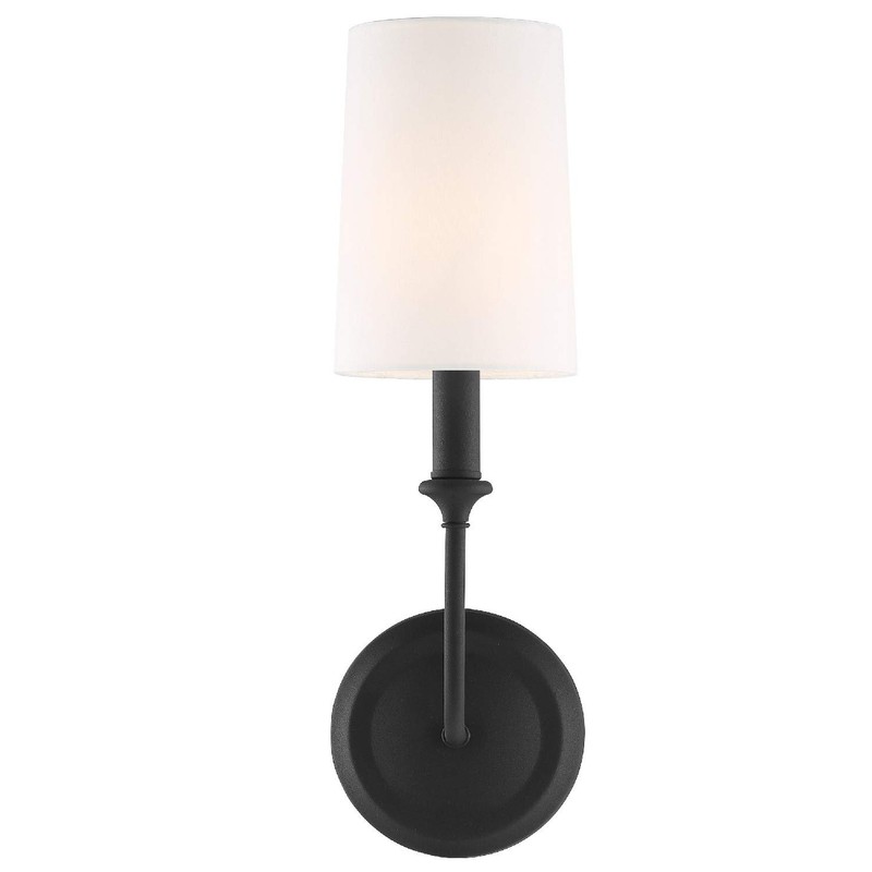 Libby Langdon for Crystorama Sylvan 1 Light Black Forged Sconce