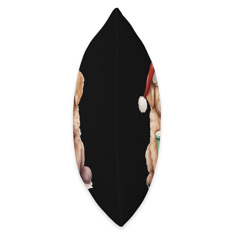 Dog Golden Retriever Christmas Throw Pillow