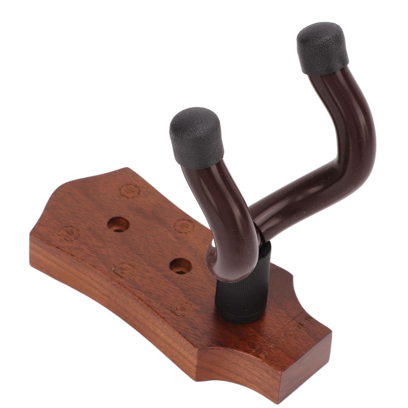2pcs Guitar Wall Hanger Elegant Black Walnut Guitar Wall Mount