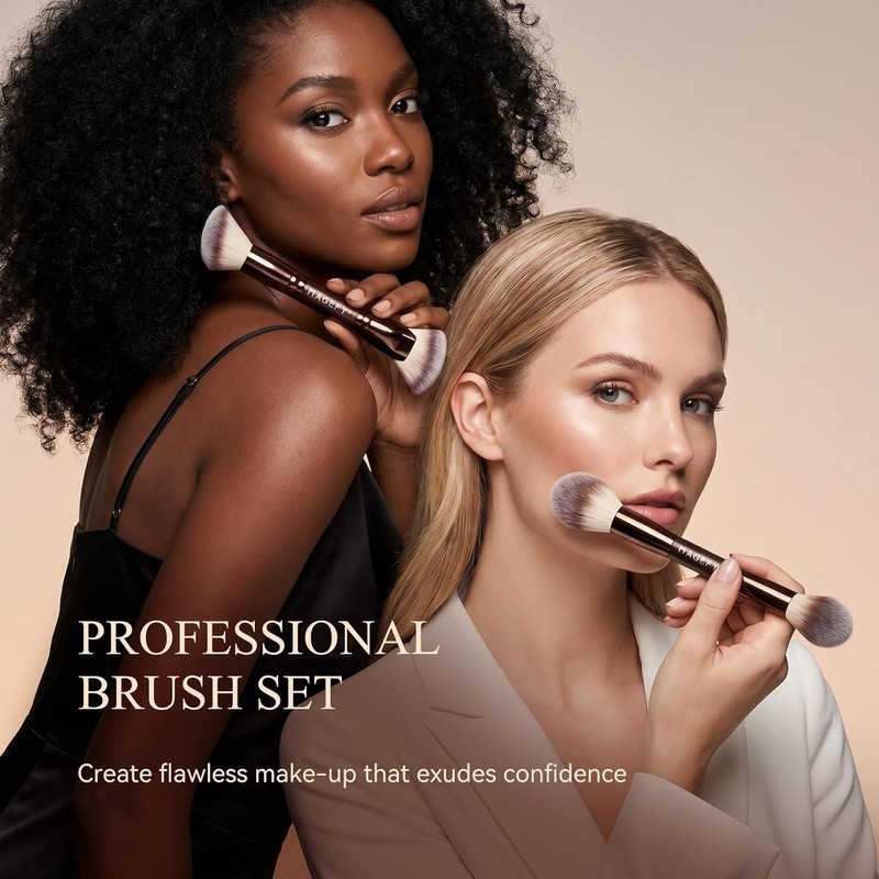 MAGEFY 2 Piezas Brochas de Maquillaje de Doble Punta, Set