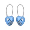 LITAITAI Padlock, Combination Lock, Small Locker Locks, Stainless Steel, Heart