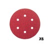 Bosch 2608607247 Sanding Discs, Wood Velcro, 6 Hole, 150mm Ø,