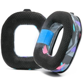 WC Freeze A40 - Replacement Hybrid Fabric Cooling Gel Ear Pads Only for Astro A40 TR Made by Wicked Cushions, Improved Durability, Thickness and Soundproofing | 90's Black