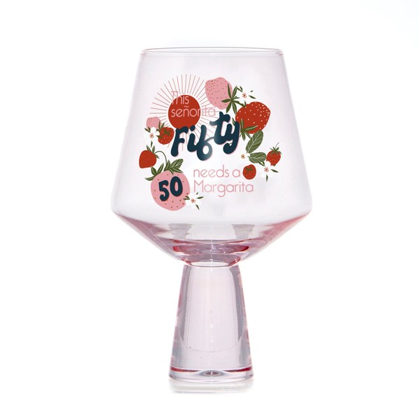 Boxer Gifts 50th Birthday Novelty Cocktail Glass | Fun & Colourful Party Gift for Her…