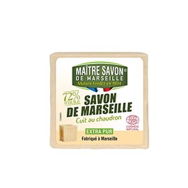 Maître Savon de Marseille | Jabón Orgánico Extra Puro en Cubo Hipoalergenico, Hecho 100% de Aceites Vegetales Puros, Sin Parabenos, 300 g