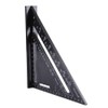 7'' Metric Aluminum Alloy Oxidation Roofing Square Triangle Angle Protractor,Black