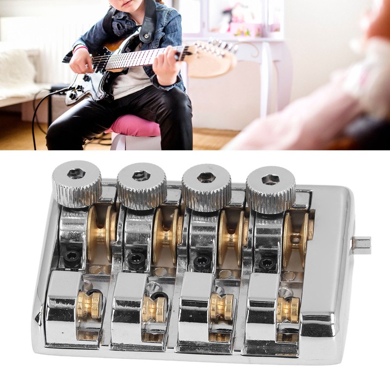 4 String Headless Electric Bass Bridge Zinc Alloy Brass Bridge