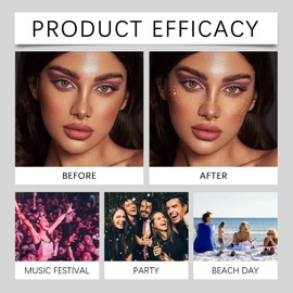 Tkekruh 12 x Freckle Patches, Freckle Tattoo Sticker, Temporary Freckle Sticker, Waterproof, Sweat-Proof, Durable for Freckle Makeup, Facial, Gold and Silver