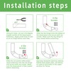 2Pack 4Pcs Gutter Extension Hinge, Downspout Extension Flip-Up Hinge, Easy