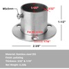 YIDU69Q 8 Pcs Stainless Steel Pole Sockets Fit OD 1-1/4"