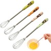 Whisking Cream Butter Ceramic Handle Egg Beaters Manual Stainless Steel