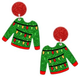 Ugly Sweater Christmas Earrings, Accessories for Ugly Sweaters, Ugly Sweater Party Favors, Stocking Stuffers, Christmas Gifts (Ugly Sweater)