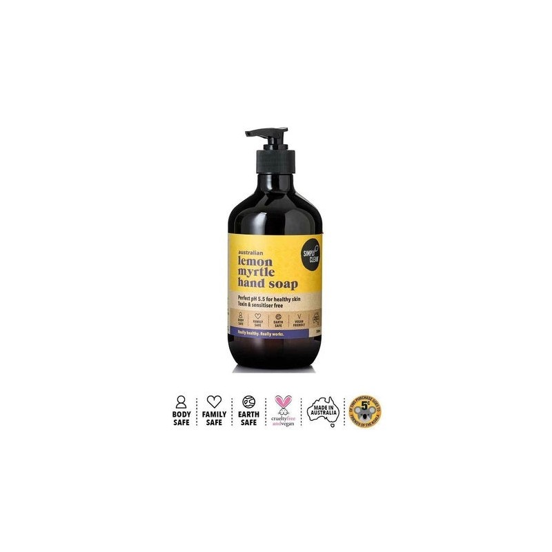 Simply Clean Austrlian Lemon Myrtle Hand Soap 500ml