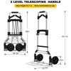 330 LB Capacity Folding Hand Truck Dolly Cart, Portable Aluminum