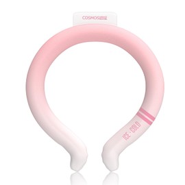 Cool Ring, 18°C, Naturally Freezing, Neck Cooler, Cool Neck Ring, Luminous Use, Repeated Use, Cool Ice Band, No Condensation, Protection Against Extreme Heat (M, Pink, M)